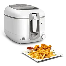Tefal FR3141 Super Uno Fritteuse - 1,2 kg Fassungsvermögen - Digitaler Timer - Anti-Geruchs-Filter - Weiß/Grau