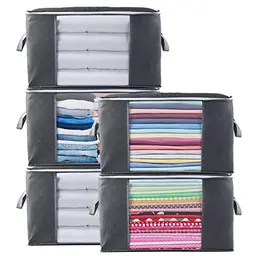 Withosent 5er Set 90L Aufbewahrungstaschen – Faltbare Organizer für Kleidung und Bettwäsche