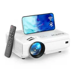 XuanPad Mini Beamer 1080P - Verbesserter WiFi Bluetooth Projektor für Heimkino und kompatibel mit TV Stick, HDMI, USB, Laptop, iPhone, Android
