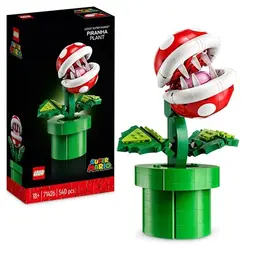 LEGO Super Mario Piranha-Pflanze Set – bewegliche Figur mit Münzen, ideales Geschenk für Erwachsene, Männer, Frauen und Jugendliche