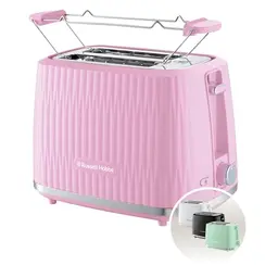 Russell Hobbs Eden Toaster für 2 Scheiben, 6 Bräunungsstufen, Himbeere