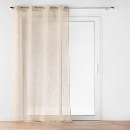 Luxor Ösenvorhang, durchscheinend, 140 x 280 cm, Beige