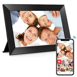 Frameo 10,1 Zoll WiFi Digitaler Bilderrahmen, 32GB Speicher, Automatische Rotation, Fotos sofort teilen