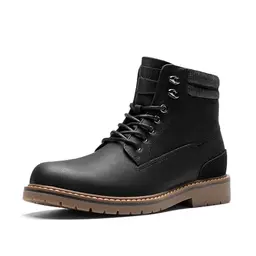 Bruno Marc Herren Winterstiefel Warm Gefüttert Outdoor Boots, Schwarz, Größe 41