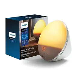 Philips Wake-up Light mit Sonnenaufgangssimulation, 20 Lichtstufen, 7 Natürliche Klänge und Mitternachtslicht