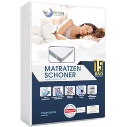 Dreamzie Matratzenschoner 200 x 200 cm - Wasserdichte, atmungsaktive Matratzenauflage