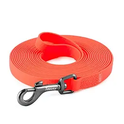 Toozey Wasserdichte Schleppleine für Hunde, 5m bis 20m - Robuste Trainingsleine in Neon Orange