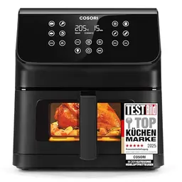COSORI Airfryer Heißluftfritteuse 6,2L mit Sichtfenster, Shake-Reminder und 80 Rezepten