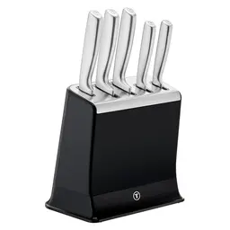Tefal EverSharp Pro Messer-Set 5-tlg. mit selbstschärfendem Messerblock, Edelstahl, Schwarz