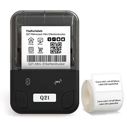Madhurlabels Q21 Tragbarer Bluetooth-Etikettendrucker für kleine Unternehmen, inklusive 40 × 30 mm Etiketten