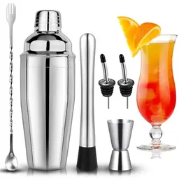 Zeuwets Cocktail Shaker Set, 750 ml Edelstahl mit Zubehör für Zuhause, Bar und Party