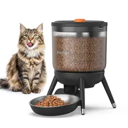 Invengo Futterautomat für Katzen und Hunde, 3L mit Zeitsteuerung, Schwarz