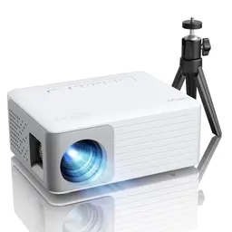 AKIYO Mini Beamer O1 Full HD für Heimkino, kompakt und tragbar, kompatibel mit iOS, Android, HDMI, Laptop, USB, Fire Stick, PS5