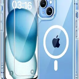TAURI iPhone 15 Hülle 6,1" - Kristallklar, Stoßfest, Militärstandard, Kompatibel mit MagSafe