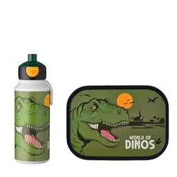 Mepal Pausenset Campus - Trinkflasche & Brotdose mit Dino-Design