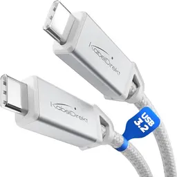 KabelDirekt USB C Kabel 1m – 20Gbit/s Datenübertragung, 240W Laden, Weiß