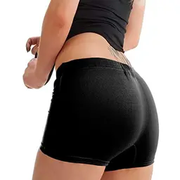 FAIRY TRENDZ Damen Hotpants mit Gummizug, Schwarz, Größen 34-46