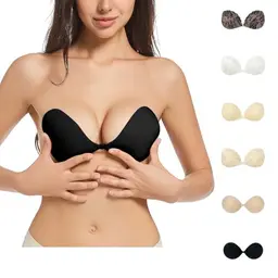 Still BH, Klebe Push Up, Trägerlos & Unsichtbar, Selbstklebender Strapless BH für Rückenfreies Kleid, Sport BH mit Starker Halt