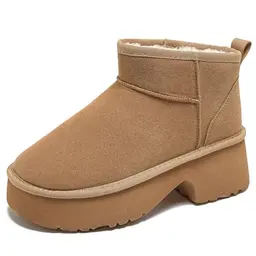 Mishansha Damen Winterstiefel Warm Khaki 40