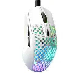 SteelSeries Aerox 3 - RGB Gaming-Maus - Federleichtes Design - Optischer Sensor mit 8.500 DPI - Snow