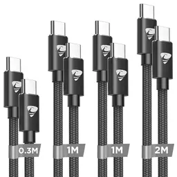 USB-C auf USB-C Ladekabel, 0,3m, 1m, 2m, 60W Power Delivery, schnelles Laden für iPhone 15 Pro Max, Samsung Galaxy, iPad, Pixel