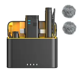 Caiord 2-in-1 Drahtloses Lavalier-Mikrofon für iPhone & Android mit Ladetasche - Ideal für Vlogs, YouTube & TikTok