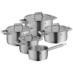 WMF Comfort Line 5-teiliges Induktions Topfset mit Glasdeckel, Edelstahl