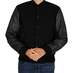 Schott NYC Herren Lcusa Lederjacke, schwarz, Größe Small