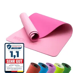 NEOLYMP Yogamatte rutschfest mit Tragegurt - umweltfreundliche Gymnastikmatte für Yoga und Sport