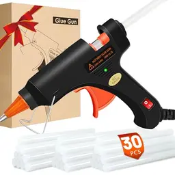 Feuerfeste Heißklebepistole mit 30 Klebesticks für DIY, Reparaturen, Haus & Büro, 20W, Crenova