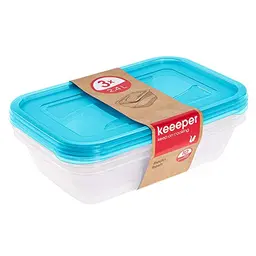 keeeper Frischhaltedosenset 3-teilig, Blau Transparent, Winnie Puuh