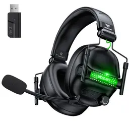 WESEARY WG2 Wireless Gaming Headset mit Mikrofon, 7.1 Surround, Noise Cancelling, LED für PS5, PS4, PC, Switch, Mac