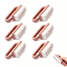 Xynovate Handbürsten Set, 6 Pcs, Perfekt für Maniküre und Pediküre, Dunkelrosa
