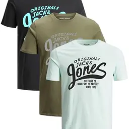 JACK & JONES Herren T-Shirts 3er-Set M-XL