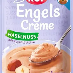 RUF Engels Creme Haselnuss, Dessertpulver mit Haselnuss-Geschmack und Nuss-Stückchen, 4 Portionen