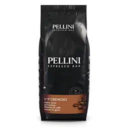 Pellini N.9 Cremoso Kaffeebohnen 1kg - Aromatische Espresso-Mischung mit mittlerer Röstung