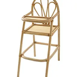 Vertbaudet Puppen-Hochstuhl aus Rattan, beige