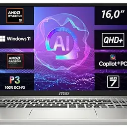 MSI Prestige A16 AI+, Business Laptop, 16,0" QHD+, AMD Ryzen 9, 32 GB RAM, 1 TB, Windows 11