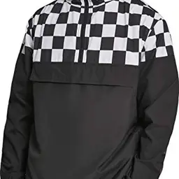 Urban Classics Herren Check Pullover-Jacke, Schwarz, Größe S