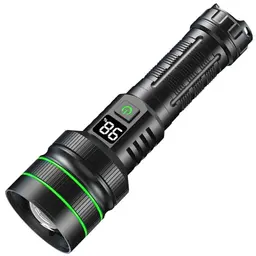 ASORT LED Taschenlampe 200000 Lumen, zoombar, USB-aufladbar, 6 Lichtmodi, IPX67 wasserdicht, ideal für Camping und Outdoor