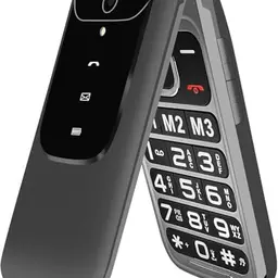 Brisum Seniorenhandy ohne Vertrag, Klapphandy mit großen Tasten, 2,4 Zoll Farbdisplay, Dual SIM, SOS-Taste, Taschenlampe