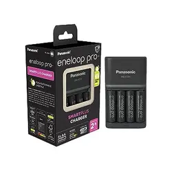 eneloop pro SmartPlus Ladegerät für 1-4 AA/AAA Akkus, inkl. 4 eneloop pro AA Akkus (2500 mAh)