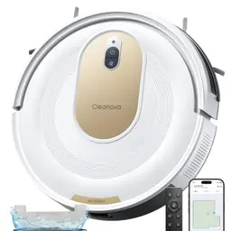 Vexilar Saugroboter mit Wischfunktion, 5000Pa & 130 Min Laufzeit, Gyroskop-Navigation, Anti-Tangle, App/Alexa/Siri, für Tierhaare & Hartböden