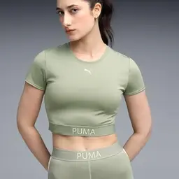 PUMA Unisex W Strong - Short Tees, Lux Army, XL
