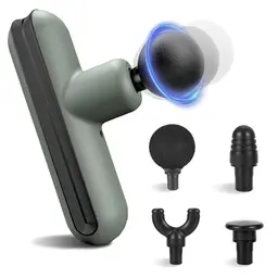 Mini Massagepistole mit 4 Köpfen für Muskelentspannung - Ideal für Schulter, Rücken und als Geschenk