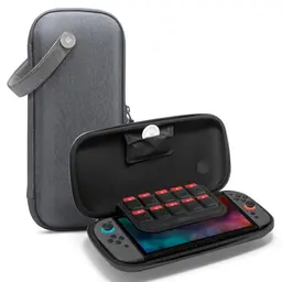 Spigen Klasden Tragetasche für Nintendo Switch 2 2025, kompakt mit Platz für 10 Spiele, Anthrazit
