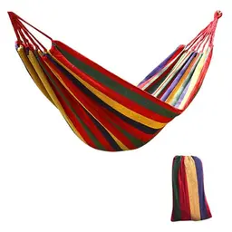 Tragbare Hängematte für Outdoor, Garten, Strand - für eine Person, Tragfähigkeit bis 80 kg, mit Tasche, 260 x 80 cm