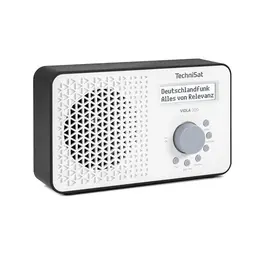 TechniSat Viola 200 - tragbares DAB+/UKW-Radio mit LCD-Display, Teleskopantenne, Kopfhöreranschluss, weiß/schwarz