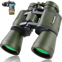 20x50 Jagd Fernglas für Erwachsene mit Smartphone-Adapter – Wasserdichtes Fernglas für Vogelbeobachtung und Wandern, Grün