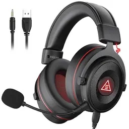 EKSA Gaming Headset mit 7.1 Surround Sound und Noise Cancelling Mikrofon für PC, Mac, Switch, PS4, PS5 und Xbox